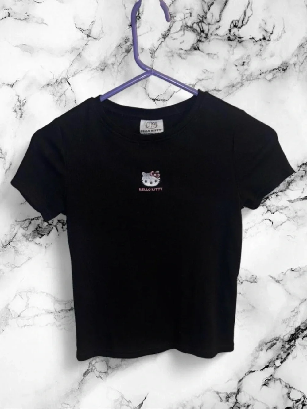 ๐ฑ Hello Kitty - Black, Ribbed โBaby Teeโ๐ฑ - Picture 1 of 3